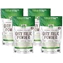 NOW Foods, Organic Non-Fat Dry Milk Powder with Protein and Calcium, Product of the USA, 12-Ounce (Packaging May Vary) (Pack of 4)