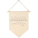 Now I Lay Me Down to Sleep-Prayer Scripture Gift for Baby Boys Girls Kids-Christian Bible Verses-Canvas Hanging Banner Pennant Wall Decor Gift for Nursery Baby Room Homeschool Playroom