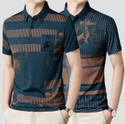 NOW OR NEVER Printed Men Polo Neck Blue T-Shirt