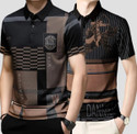 NOW OR NEVER Printed Men Polo Neck Multicolor T-Shirt