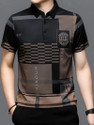 NOW OR NEVER Printed Men Polo Neck Black T-Shirt