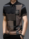 NOW OR NEVER Printed Men Polo Neck Black T-Shirt