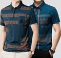 NOW OR NEVER Printed Men Polo Neck Blue T-Shirt