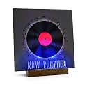 Now Playing Vinyl Record Stand, Vinyl Album Display Holder, 7-Color Lights