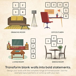 NoWorries Boho Diamond Shape Wall Painting Set