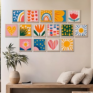 NoWorries Colorful Abstract Wall Painting Set of