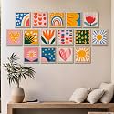 NoWorries Colorful Abstract Wall Painting Set of