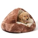 NOYAL Hooded Donut Bed, Calming Cave for Cats &amp; Small Dogs