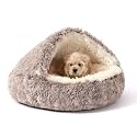 NOYAL Hooded Donut Bed, Calming Cave for Cats &amp; Small Dogs