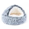 NOYAL Hooded Donut Bed, Calming Cave for Cats &amp; Small Dogs