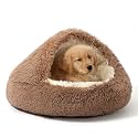 NOYAL Hooded Donut Bed, Calming Cave for Cats &amp; Small Dogs