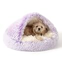NOYAL Hooded Donut Bed, Calming Cave for Cats &amp; Small Dogs