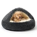 NOYAL Hooded Donut Bed, Calming Cave for Cats &amp; Small Dogs