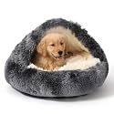 NOYAL Hooded Donut Bed, Calming Cave for Cats &amp; Small Dogs