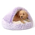 NOYAL Hooded Donut Bed, Calming Cave for Cats &amp; Small Dogs