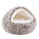 NOYAL Hooded Donut Bed, Calming Cave for Cats &amp; Small Dogs