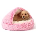 NOYAL Hooded Donut Bed, Calming Cave for Cats &amp; Small Dogs