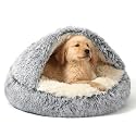 NOYAL Hooded Donut Bed, Calming Cave for Cats &amp; Small Dogs