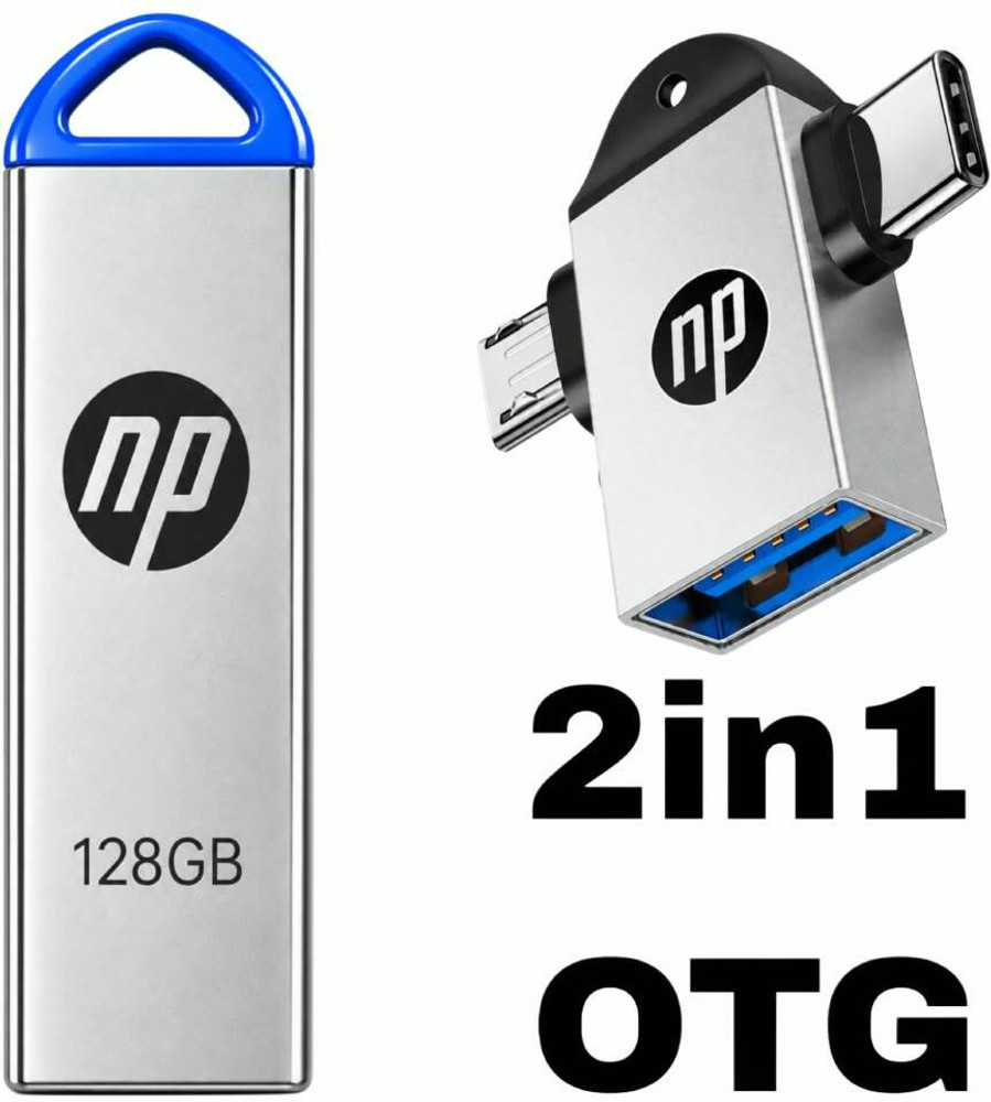 Historical Of Computer NP 128 GB Pen Drive OTG 2in1 128 GB Pen Drive Compatible with Audio ...