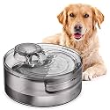 NPET DF10 Dog Water Fountain, 5L Large Automatic Pet Water Dispenser Cat Water Fountain with Cleaning Kit, Replacement Filter for Cat, Dogs, Multiple Pets(Adapter Not Included)