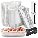 NPLUX Halloween Baking Pans, 6.8oz 200 Pack Silver for Gifts