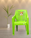 NPPL National Sumo Durable Chair Matt and Gloss Pattern Weight Bearing Capacity 150kg Plastic Living Room Chair (Finish Color - Green, Pre-assembled)