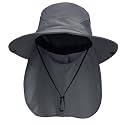 NPQQUAN Sun Hats for Men Women with Neck Flap UPF 50+ UV Protection