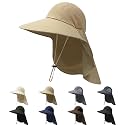 NPQQUAN Sun Hats for Men Women with Neck Flap UPF 50+ UV Protection
