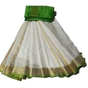 nr handloom  women39s cotton linen slub saree with contrast unstitched blouse piece and zari border amp pallu_free size_variation_