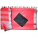 NR Handloom | Women's Cotton Linen Slub Saree with Contrast Unstitched Blouse Piece and Zari Border &amp; Pallu_Free Size_Variation_