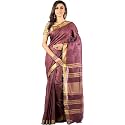 NR Handloom | Women's Cotton Linen Slub Saree with Contrast Unstitched Blouse Piece and Zari Border &amp; Pallu_Free Size_Variation_