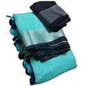 NR Handloom | Women's Cotton Linen Slub Saree with Contrast Unstitched Blouse Piece and Zari Border &amp; Pallu_Free Size_Variation_