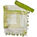 NR Handloom | Women's Cotton Linen Slub Saree with Contrast Unstitched Blouse Piece and Zari Border &amp; Pallu_Free Size_Variation_