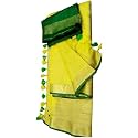 NR Handloom | Women's Cotton Linen Slub Saree with Contrast Unstitched Blouse Piece and Zari Border &amp; Pallu_Free Size_Variation_