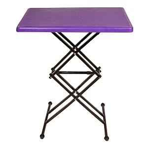 nr industries metal multi utility purpose scissors tables portable and adjustable rectangular folding scissors table and for study dining amp outdoor purple