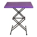 NR INDUSTRIES Metal Multi Utility Purpose Scissors Tables Portable and Adjustable Rectangular Folding Scissors Table and for Study, Dining &amp; Outdoor (Purple)