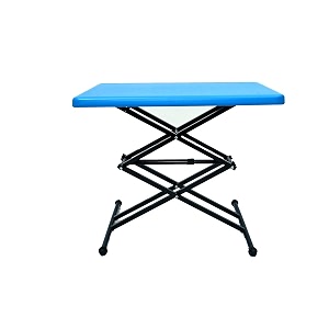 nr industries ceiling hanger multi utility purpose adjustable plastic scissors tables portable rectangular folding scissors table for studydining amp outdoor blue