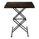 NR Industries Multi Utility Purpose Scissors Tables Portable and Adjustable Rectangular Folding Scissors Table and for Study, Dining & Outdoor (Black) Plastic