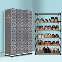 NR Kart 5 Tier Foldable Shoe Rack – Space Saver, Universal for Entry, Bedroom & Balcony Plastic, Metal Collapsible Shoe Stand (Cabinet Modern Printed(A5), 5 Shelves, DIY(Do-It-Yourself))