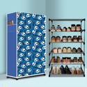 NR Kart 5 Tier Foldable Shoe Rack – Space Saver, Universal for Entry, Bedroom & Balcony Plastic, Metal Collapsible Shoe Stand (Before Christmas Modern Printed(A5), 5 Shelves, DIY(Do-It-Yourself))