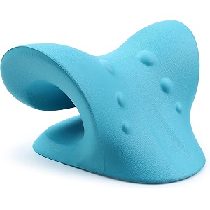 neck and shoulder relaxer cervical traction device for tmj pain relief and cervical spine alignment chiropractic pillow neck stretcher multicolor