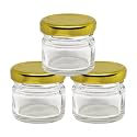 nsb herbals Small Glass Jar With Metal