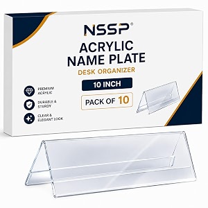 acrylic table desk name plate for home restaurants personalized name plate 10 inchpack of 10