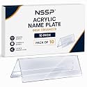 Acrylic Table Desk Name Plate for Home Restaurants Personalized Name Plate (10 Inch,Pack of 10)