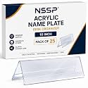 Acrylic Table Desk Name Plate for Home Restaurants Personalized Name Plate (10 Inch,pack of 25)