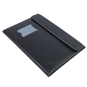 leather document file folder executive folder for certificate a4 size document organizer sleeve file for office home banks professionals black 10 slevee pack 1