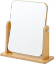 NSUSU Wooden Vanity Mirror-Single Sided 360° Swivel,Portable Desk Mirror (Small Size)