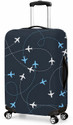 NT Creation Printed Travel Suitcase Trolley Bag Protector - Scratch & Dust Proof Stretchable & Scratchproof , Reusable And Washable, Strong Durable Fabric Luggage Cover