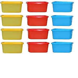 nt-star sturdy food grade plastic containers 200mlset of 12 blue