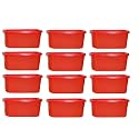 NT-STAR Sturdy Food Grade Plastic Containers 200ml,set of 12 (Red)